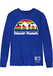 Mitchell and Ness Denver Nuggets Toddler Blue Retro Logo Long Sleeve T-Shirt