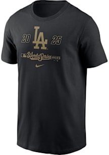 Nike Los Angeles Dodgers Black 2025 World Series Participant Advance The Runner Short Sleeve T Shi..