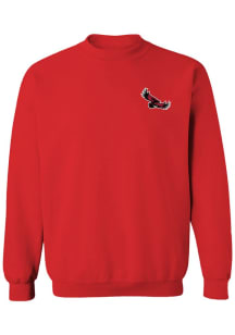 Vive La Fete Saint Josephs Hawks Womens Cardinal Impressions Crew Sweatshirt