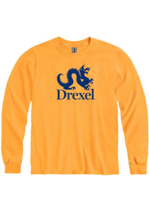 Mens Gold Drexel Dragons Big Logo Tee