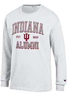 Champion Indiana Hoosiers White Est Alumni Jersey Long Sleeve T Shirt