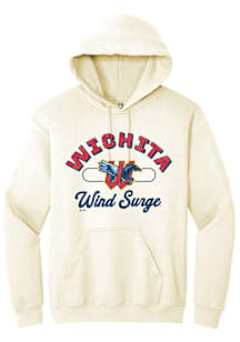 Summit Sportswear Wichita Wind Surge Mens White Vintage Arch Script Long Sleeve Hoodie
