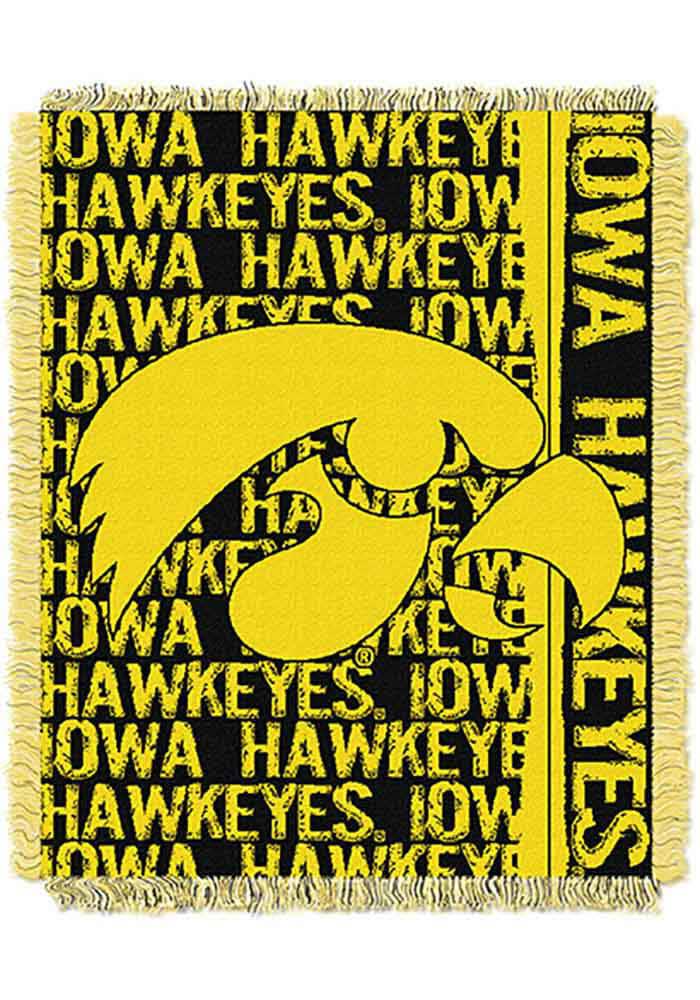 Iowa Hawkeyes 46x60 Double Play Jacquard Tapestry Blanket