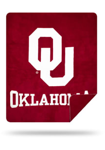 Oklahoma Sooners 60x72 Silver Knit Throw Blanket
