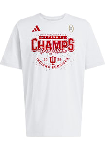Adidas Indiana Hoosiers White 2025 College Football National Champions Perfection Confetti Short S..