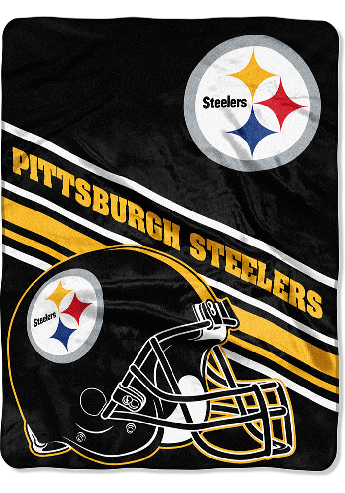 Pittsburgh Steelers Slant 60x80 inch Raschel Blanket