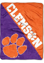Clemson Tigers Halftone Micro Raschel Blanket