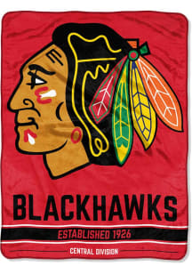 Chicago Blackhawks Break Away 46x60 Raschel Blanket