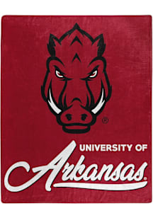 Arkansas Razorbacks Signature Raschel Throw Blanket - Red