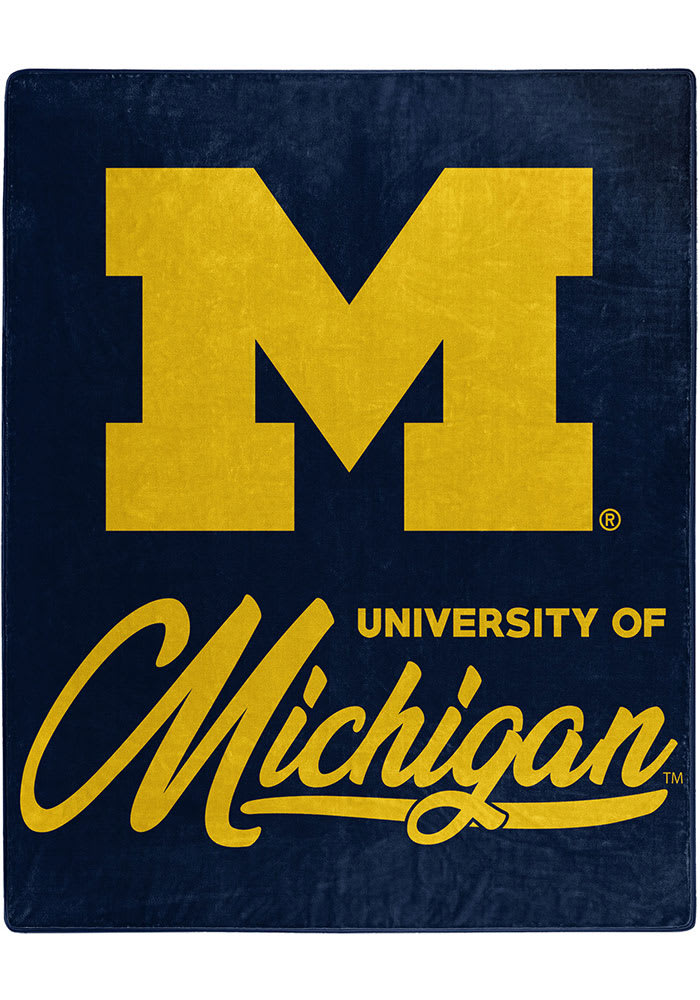 Michigan Wolverines Signature Raschel Blanket