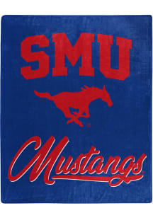 SMU Mustangs Signature Raschel Blanket