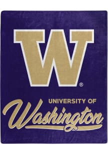 Purple Washington Huskies Signature Raschel Blanket