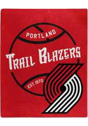Portland Trail Blazers Black Top Raschel Blanket