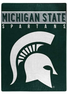 Green Michigan State Spartans Basic 60x80 Raschel Blanket