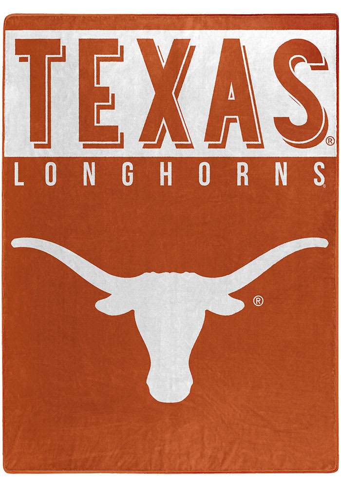 Texas Longhorns Basic 60x80 Raschel Blanket - BURNTORANGE