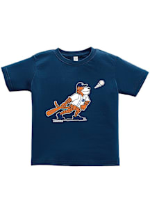 Paws  Soft As A Grape Detroit Tigers Toddler Navy Blue Mascot At Bat Short Sleeve T-Shirt