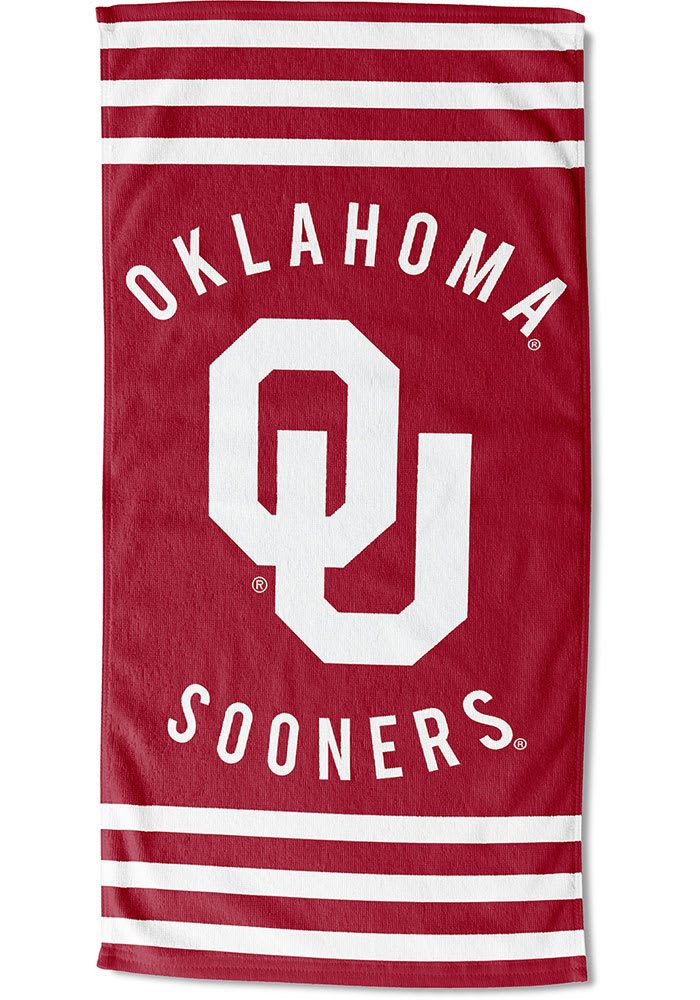 Oklahoma Sooners Stripes Beach Towel