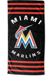 Miami Marlins Stripes Beach Towel