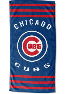 Chicago Cubs Stripes Beach Towel