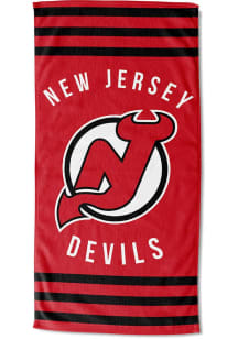 New Jersey Devils Stripes Beach Towel