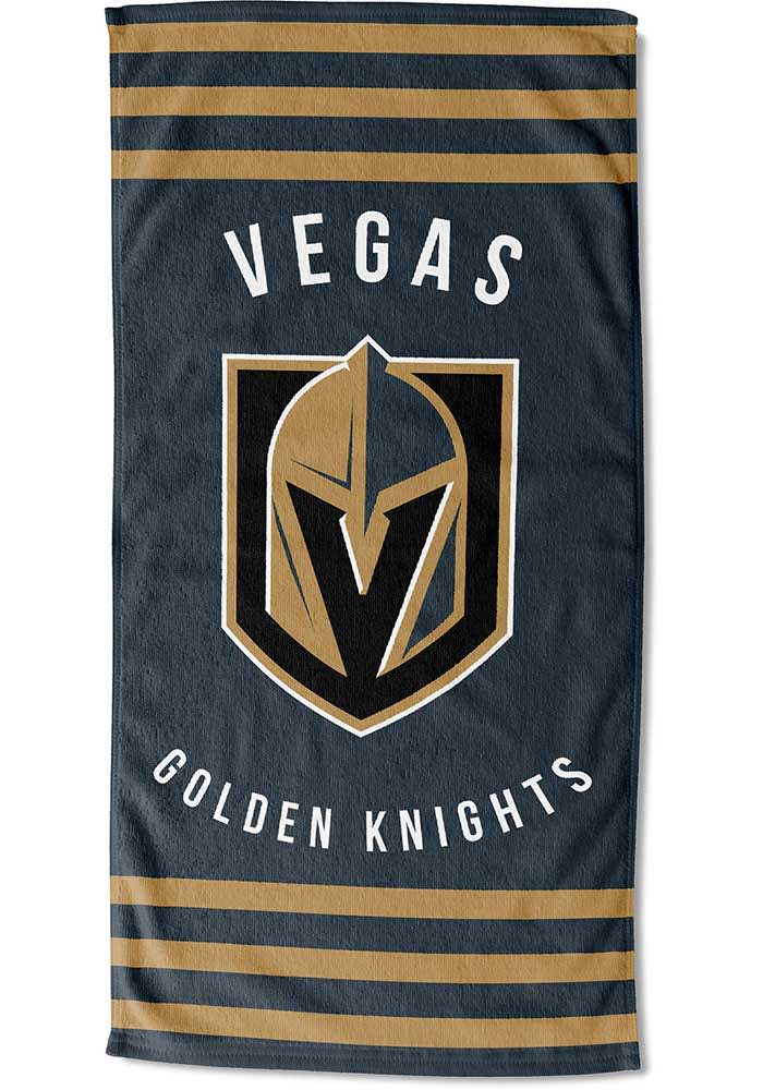 Vegas Golden Knights Stripes Beach Towel
