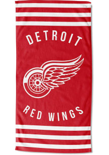 Detroit Red Wings Stripes Beach Towel
