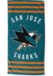 San Jose Sharks Stripes Beach Towel