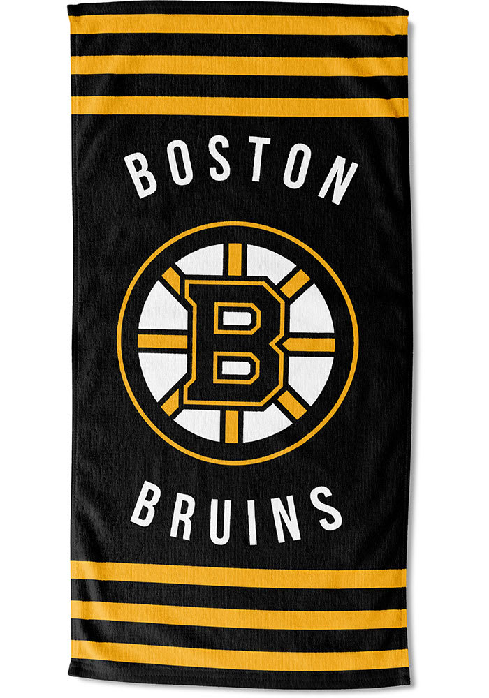 Boston Bruins Stripes Beach Towel