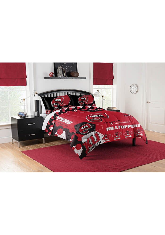 Western Kentucky Hilltoppers Hexagon Full Queen Comforter