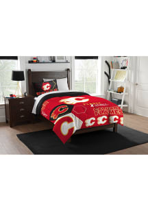 Calgary Flames Hexagon Twin Comforter