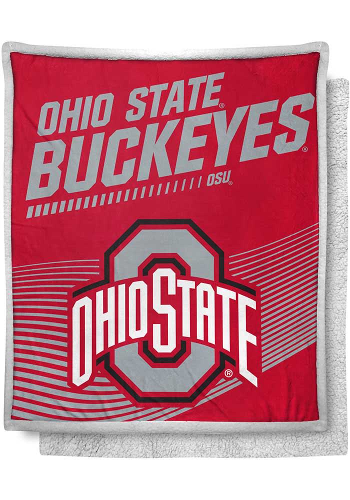 Ohio State Buckeyes New School Mink Sherpa Blanket