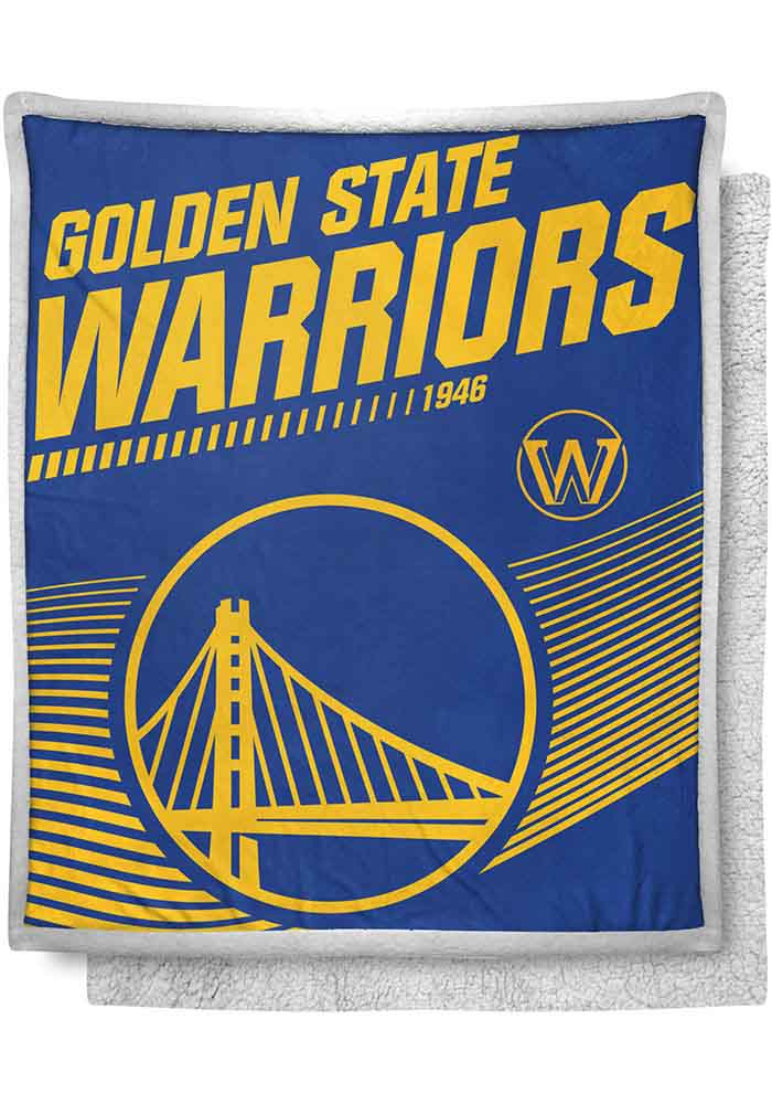 Golden State Warriors New School Mink Sherpa Blanket