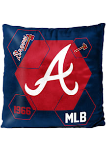 Atlanta Braves Velvet Reverse Throw Pillow - Red