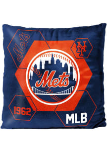 New York Mets Velvet Reverse Throw Pillow - Blue