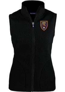 Cutter and Buck Real Salt Lake Womens Black Cascade Sherpa Vest