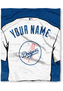 Los Angeles Dodgers Personalized Jersey Silk Touch Fleece Blanket