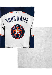 Houston Astros Personalized Jersey Silk Touch Sherpa Blanket