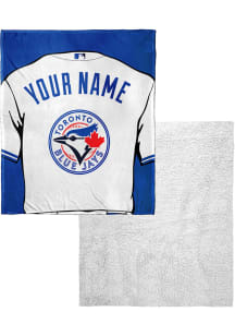 Toronto Blue Jays Personalized Jersey Silk Touch Sherpa Blanket