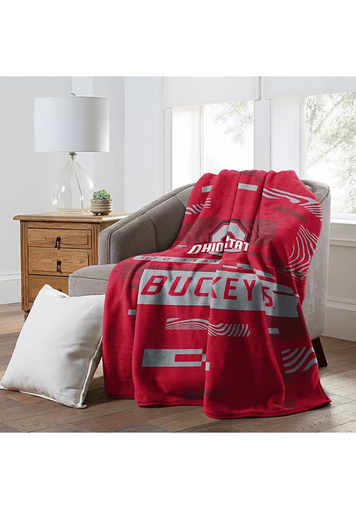 Ohio State Buckeyes Royal Plush Raschel Blanket