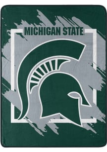 Green Michigan State Spartans Dimensional Micro 46x60 Raschel Blanket