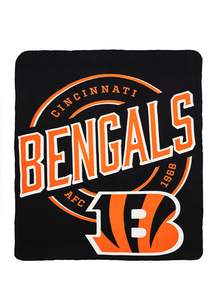 Cincinnati Bengals NFL Team Property Sherpa Plush Throw Blanket