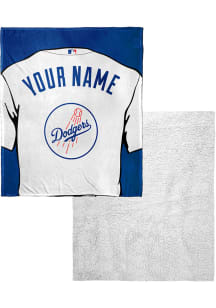 Los Angeles Dodgers Personalized Jersey Silk Touch Sherpa Blanket