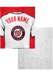 Washington Nationals Personalized Jersey Silk Touch Sherpa Blanket