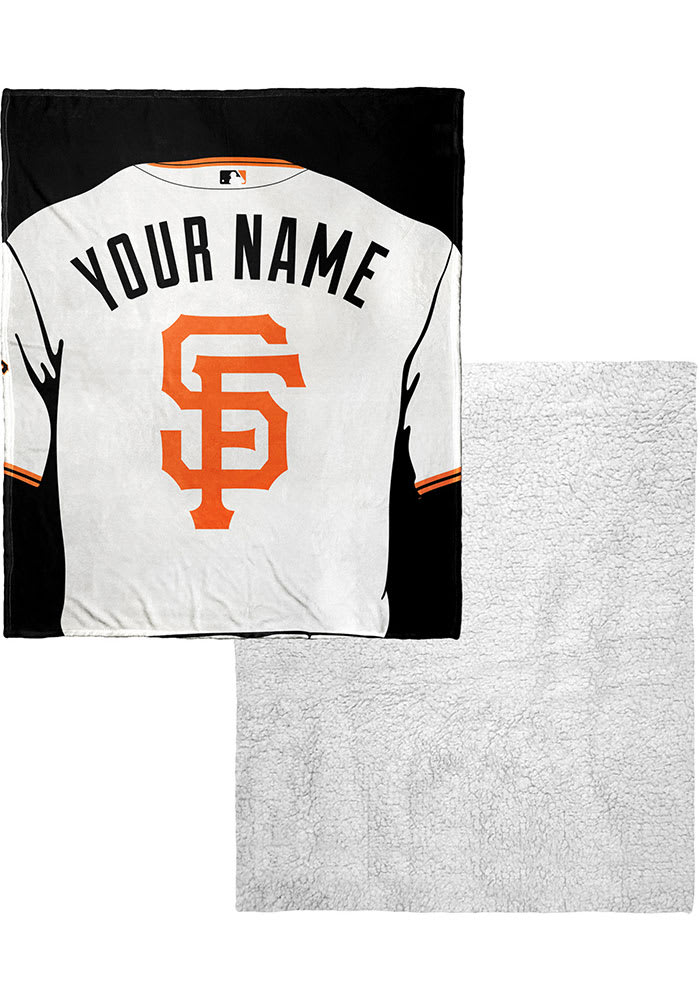 MLB San Francisco Giants Jersey Personalized Silk Touch Throw Blanket