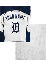 Detroit Tigers Personalized Jersey Silk Touch Sherpa Blanket