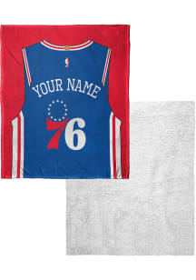 Philadelphia 76ers Personalized Jersey Silk Touch Sherpa Blanket
