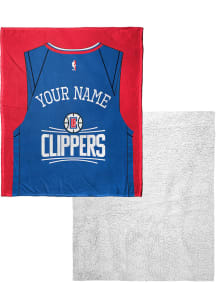 Los Angeles Clippers Personalized Jersey Silk Touch Sherpa Blanket