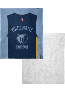 Memphis Grizzlies Personalized Jersey Silk Touch Sherpa Blanket