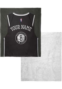 Brooklyn Nets Personalized Jersey Silk Touch Sherpa Blanket