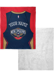 New Orleans Pelicans Personalized Jersey Silk Touch Sherpa Blanket